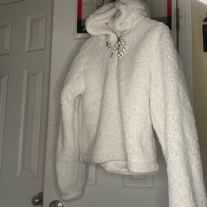 White hoodie fluffy